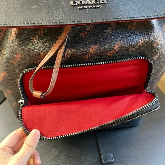 Coach Turner Backpack With Horse And Carriage Dot Print - Picture 5 of 12